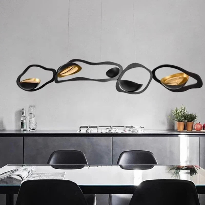 Silver Modern Pendant Light 200cm Dimmable