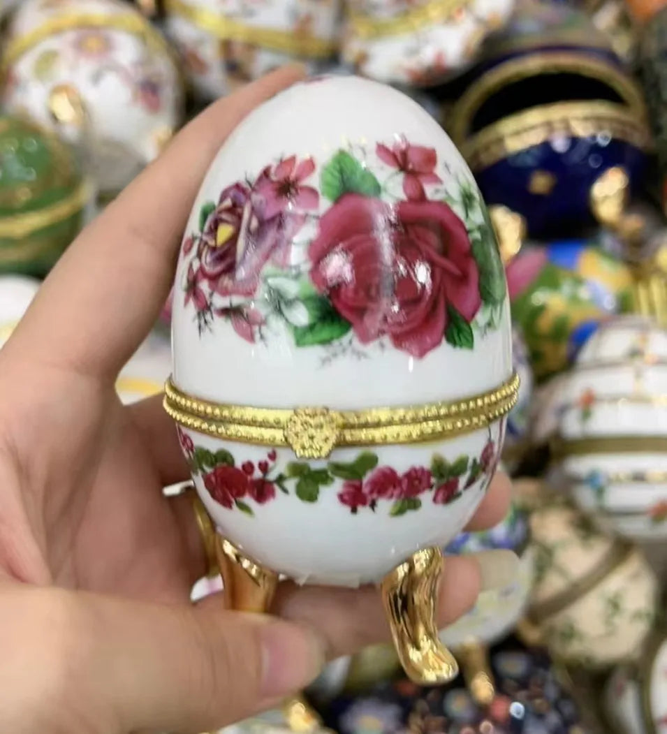 Ceramics Flower Jewelry Storage Box Vase Flower Basket Jewelry Case Storage Jewelry Organizer Display Gifts Home Decor Ornament