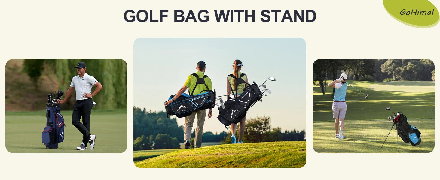 Ergonomic Golf Club Bag with Top Dividers & 10 Pockets – Premium Organization for Every Round