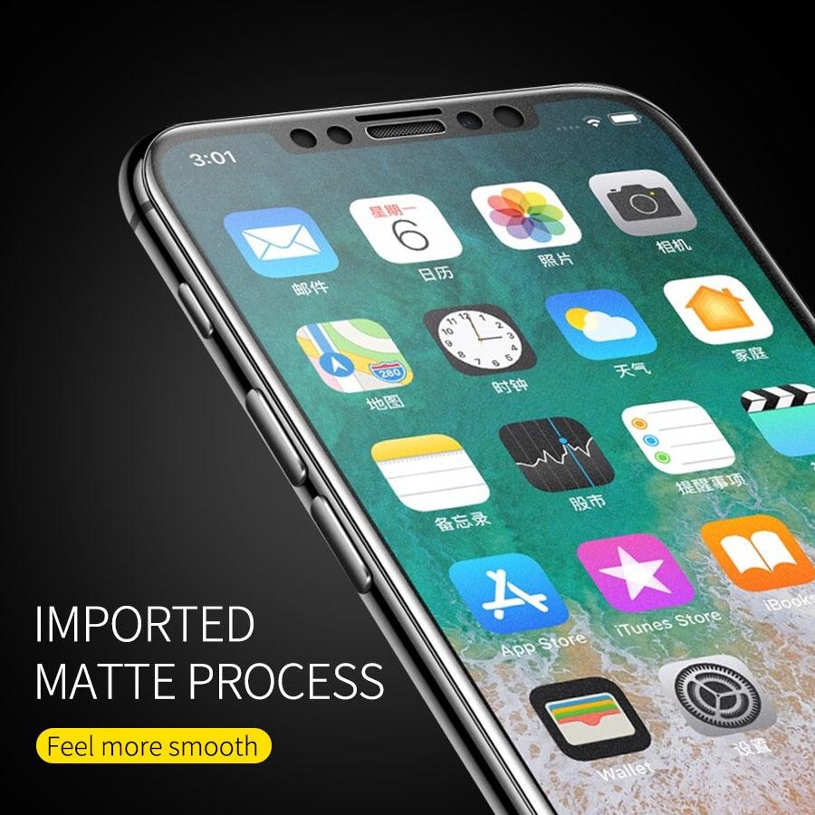3Pcs Frosted Matte Soft Ceramic Film for iPhone 11 12 Pro Max 6 S 8 7 Plus Screen Protectors for IPhone 13 14 Pro XS MAX X XR SE Full Coverage Clear and Scratch Resistant Screen Protection