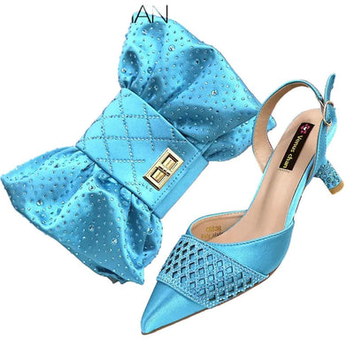 Latest Women Italian Shoes and Matching Bags TE342