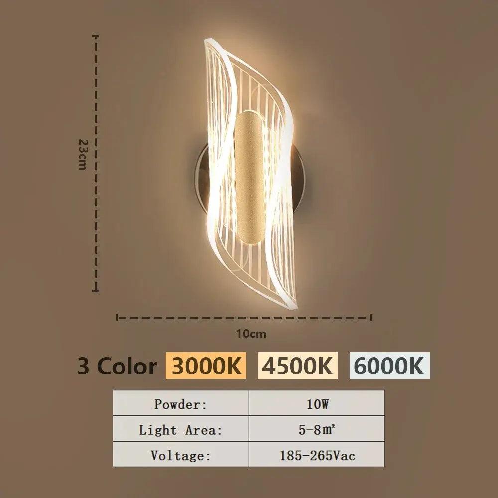 Nordic Wall Lights Rotatable Golden Bird LED Interior Wall Sconce Dimmable Acrylic Creative Wall Lamp Bedroom Bedside Night Ligh