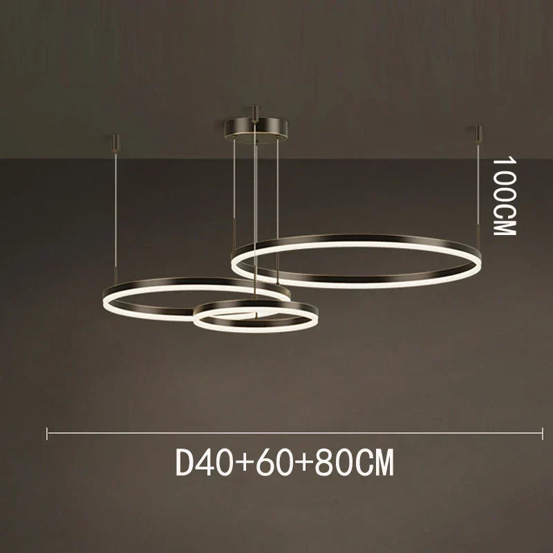 Antique Brass LED Chandelier