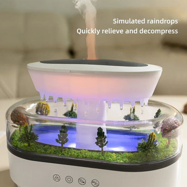 Raindrop Wellness Humidifier with LED & White Noise GOODSPHORIA.COM
