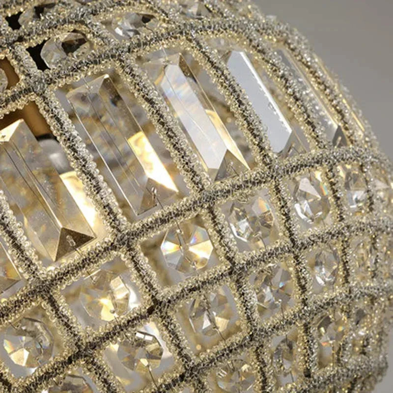 Mid Century Crystal Chandelier