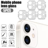 5Pcs Full Cover Protective Glass for Iphone 11 12 13 Pro XS Max Camera Protector for Iphone X 11pro Max 12 13 Mini 14 Pro Max Back Camera Protector Case Friendly Easy Installation Camera Lens Protector - For iPhone SE 2020