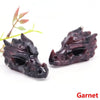 Dragon Head Statue Natural Gemstone - Garnet - Garnet / 10pcs