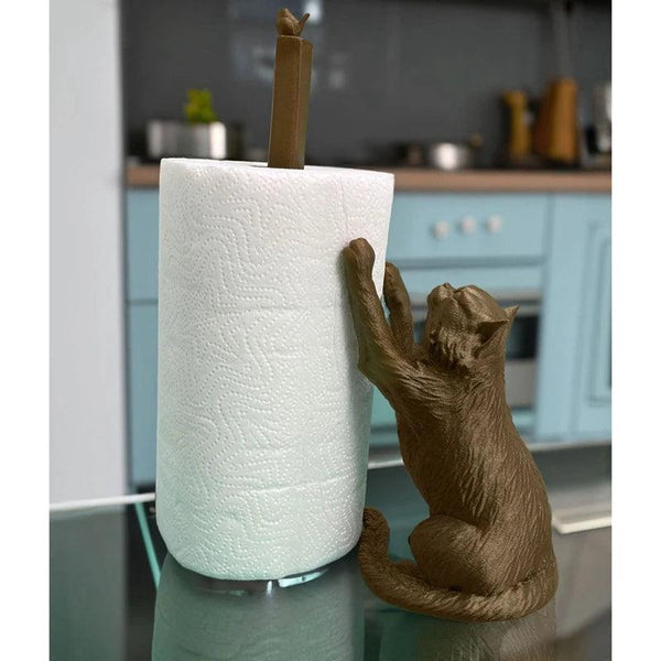 AT44-Cat Paper Towel Holder,Countertop Paper Towel Holder,Cat Paper Organizer,Cat Paper Towel Stand For Kitchen Decoration DSers Fulfillment