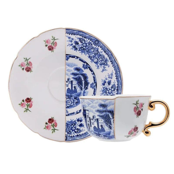 Rabbit Chinese Ceramic Exquisite Classical Coffee Cup and Saucer Set Plate English Afternoon Tea Set Combining Chinese Western