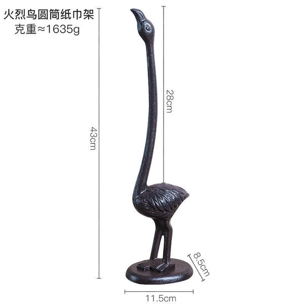 Vertical Giraffe Tissue Holders European Style Creative Cast Iron Handicraft Roll Paper Holder Kitchen Paper Home Storage Rack Gifts for You 'n Me