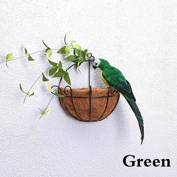 25/35cm Creative Handmade Simulation Parrot Animal Bird Garden Props Decoration Miniature Feather Lawn Doll Ornaments