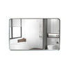 30x20inch Glossy Brushed Silver Rectangle Bathroom Mirror