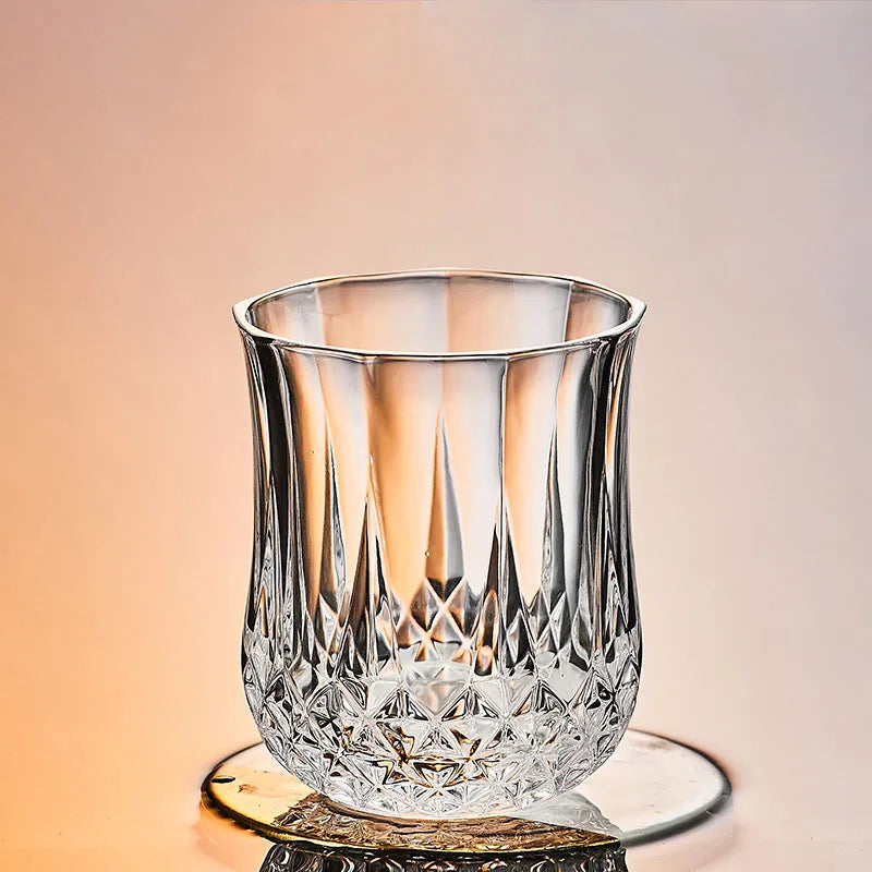 Dlight Decor 4pc Diamond Cut Glass Set 215ml Clear Dlight Decor