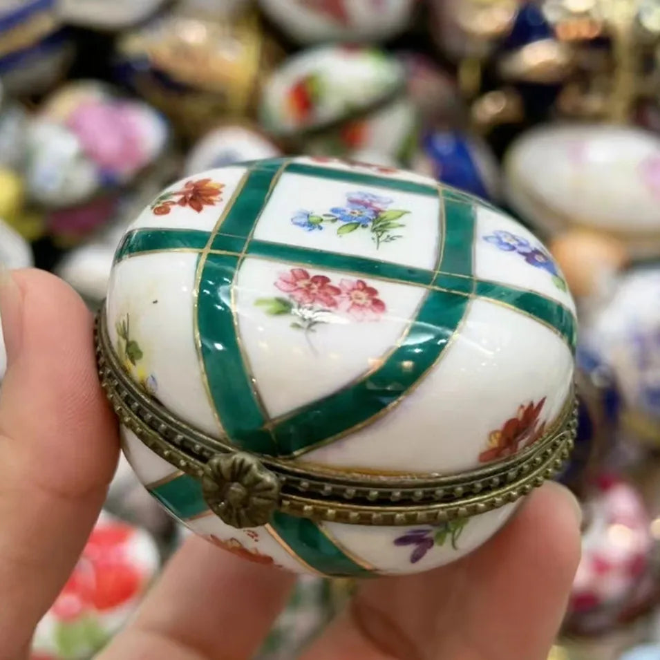 Ceramics Flower Jewelry Storage Box Vase Flower Basket Jewelry Case Storage Jewelry Organizer Display Gifts Home Decor Ornament