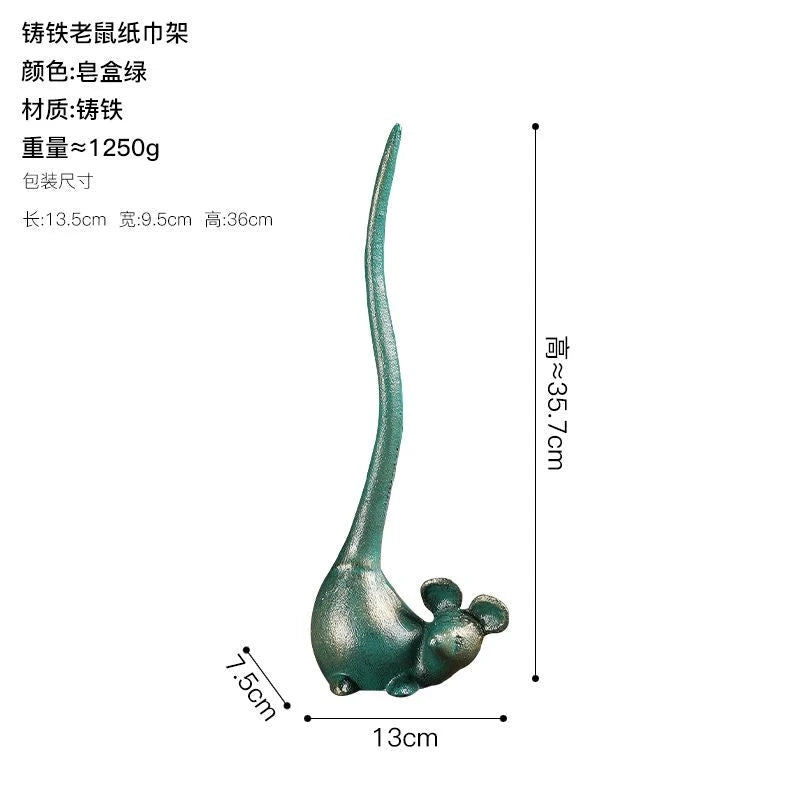 Vertical Giraffe Tissue Holders European Style Creative Cast Iron Handicraft Roll Paper Holder Kitchen Paper Home Storage Rack Gifts for You 'n Me