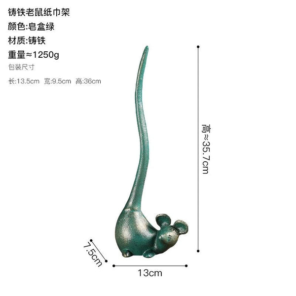 Vertical Giraffe Tissue Holders European Style Creative Cast Iron Handicraft Roll Paper Holder Kitchen Paper Home Storage Rack Gifts for You 'n Me