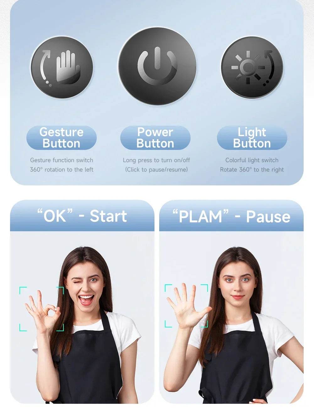 360° Smart Auto Face Tracking Gimbal Stabilizer Tripod