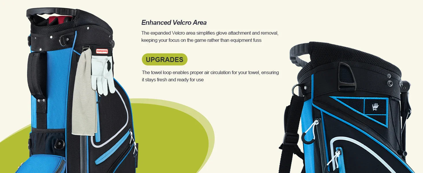 Ergonomic Golf Club Bag with Top Dividers & 10 Pockets – Premium Organization for Every Round