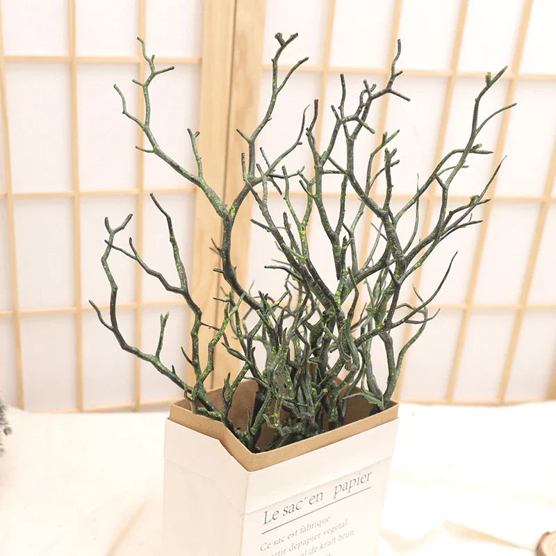 2pc Plastic Artificial Antlers Tree Branches Plant Twigs Witch DIY Headband Accessories Wedding Party Xmas Halloween Decorations