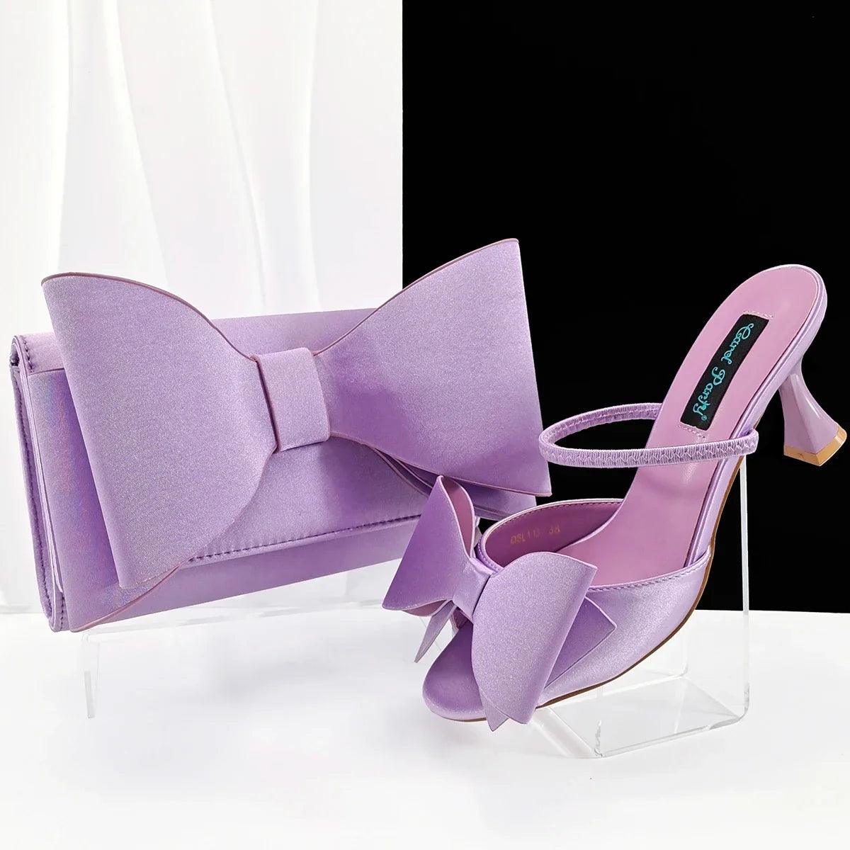 Lastest Italian Style Ladies Shoes with Matching Bag Set HVB1-1