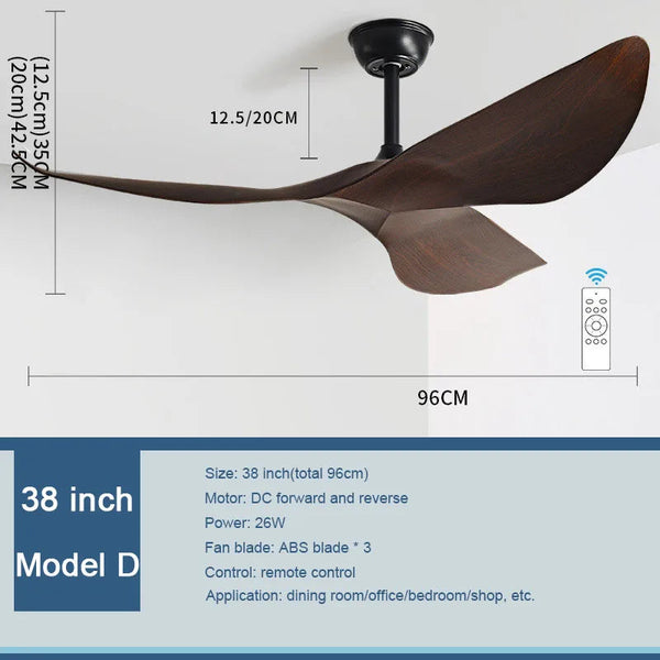 DecorBites™ Industrial Retro Ceiling Fan with Remote Control for Restaurant and Living Room Decorbites