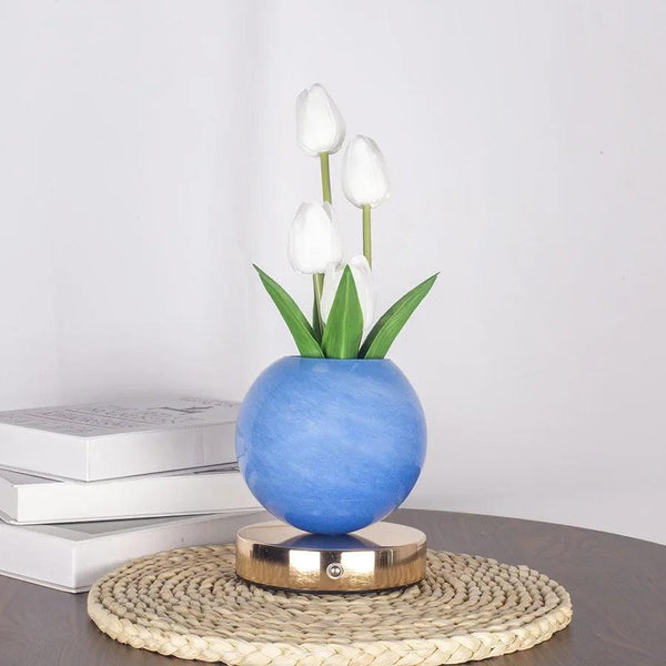 Tuliora | LED Tulip Night Light with Planet Bouquet Bedroom Ambient Decor