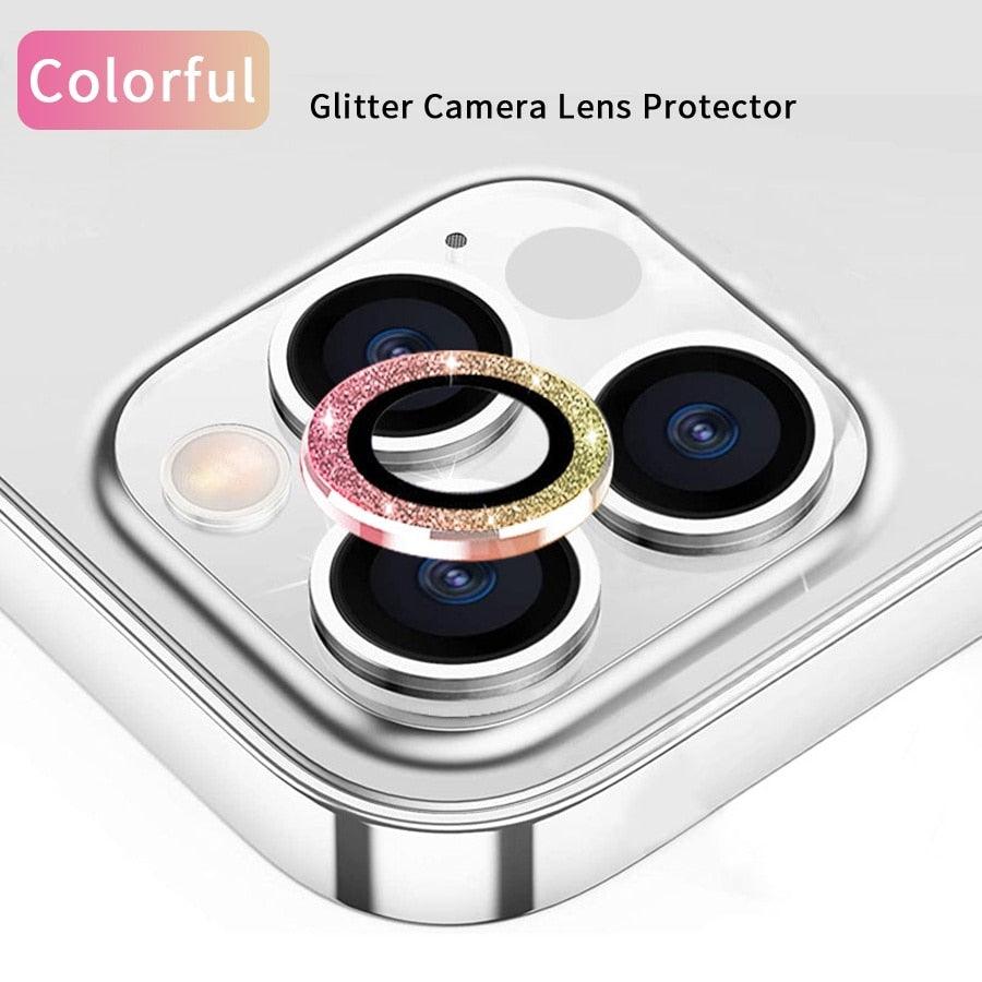 3/1Pcs Luxury Camera Lens Protector For iPhone13 12 11 Pro Max Camera Protective For iPhone 12 13 Mini Back Lens Glass Camera Cover Circle Tempered Glass Protector