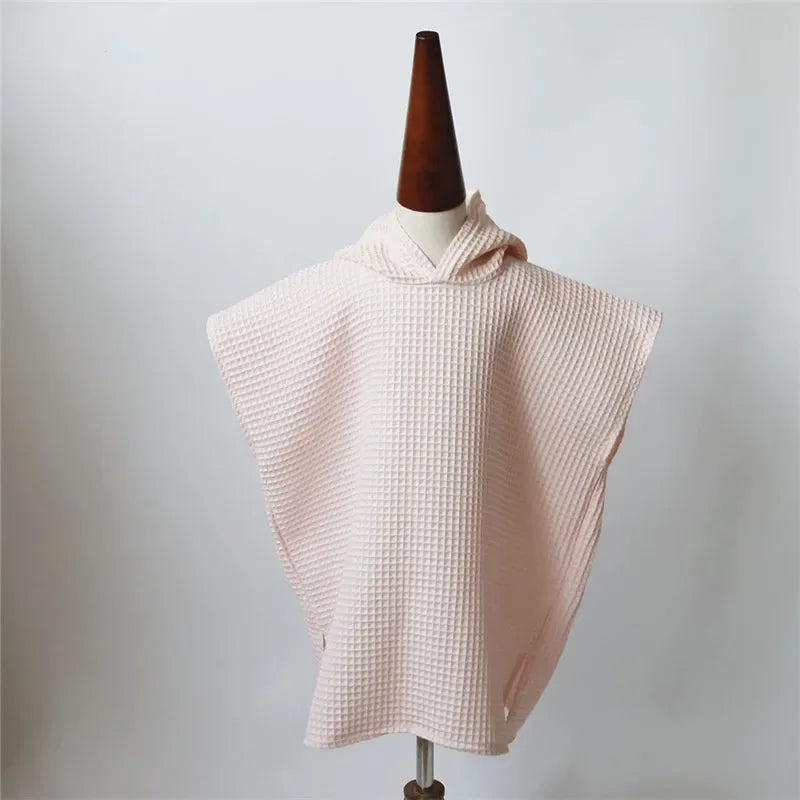 Baby Bath Cotton Waffle Hooded Towels