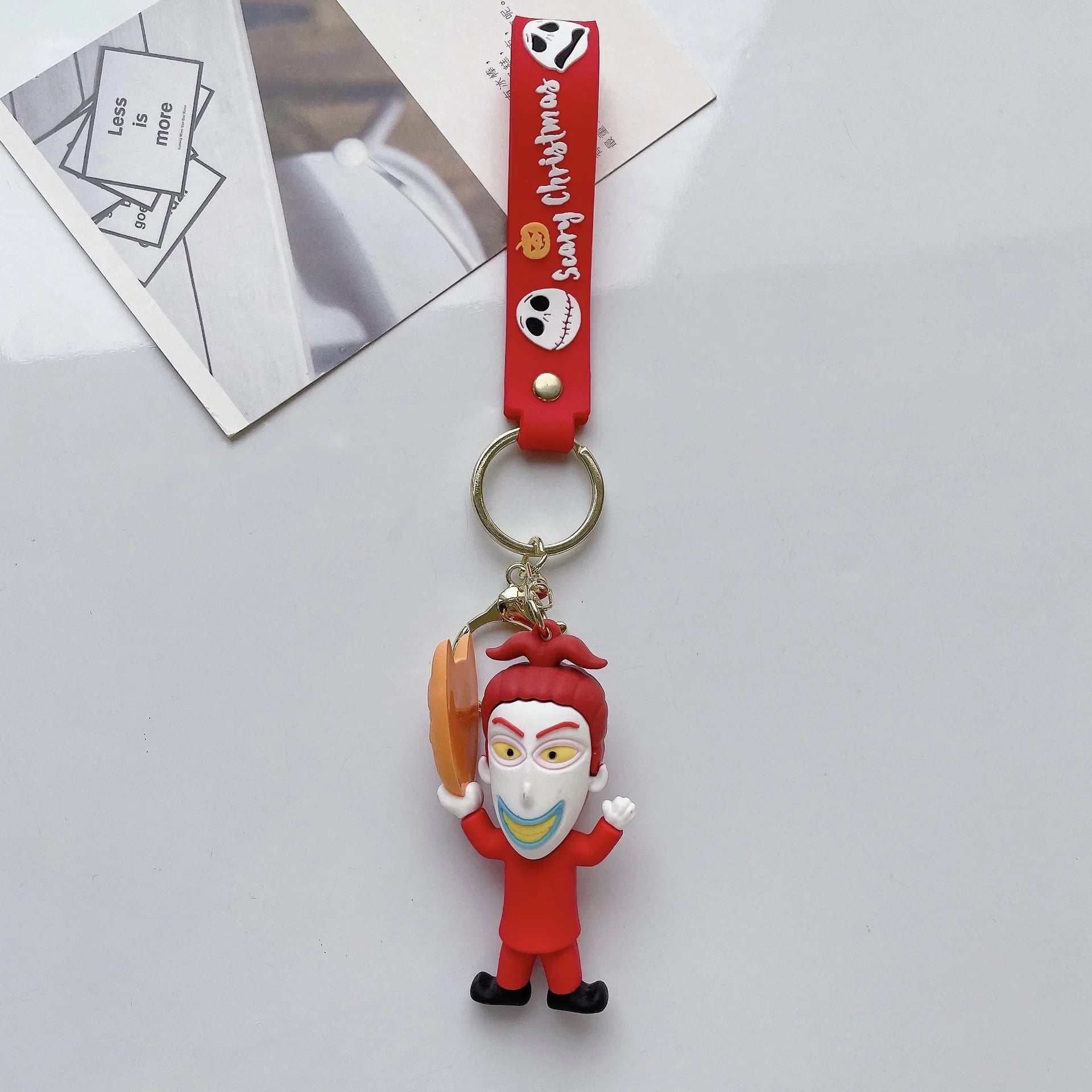 NEW Christmas Eve Horror Night Doll Keychain PVC Keychain Halloween Cute 3D Model Personalized Skeleton Jack Schoolbag Gifts