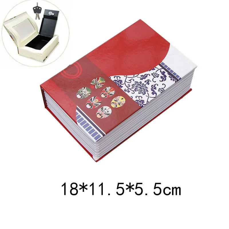 Hidden Book Safe with Key Lock — Metal Book-Shaped Home Safe (8.66 x 5.98 x 1.77 in / 220 x 152 x 45 mm)