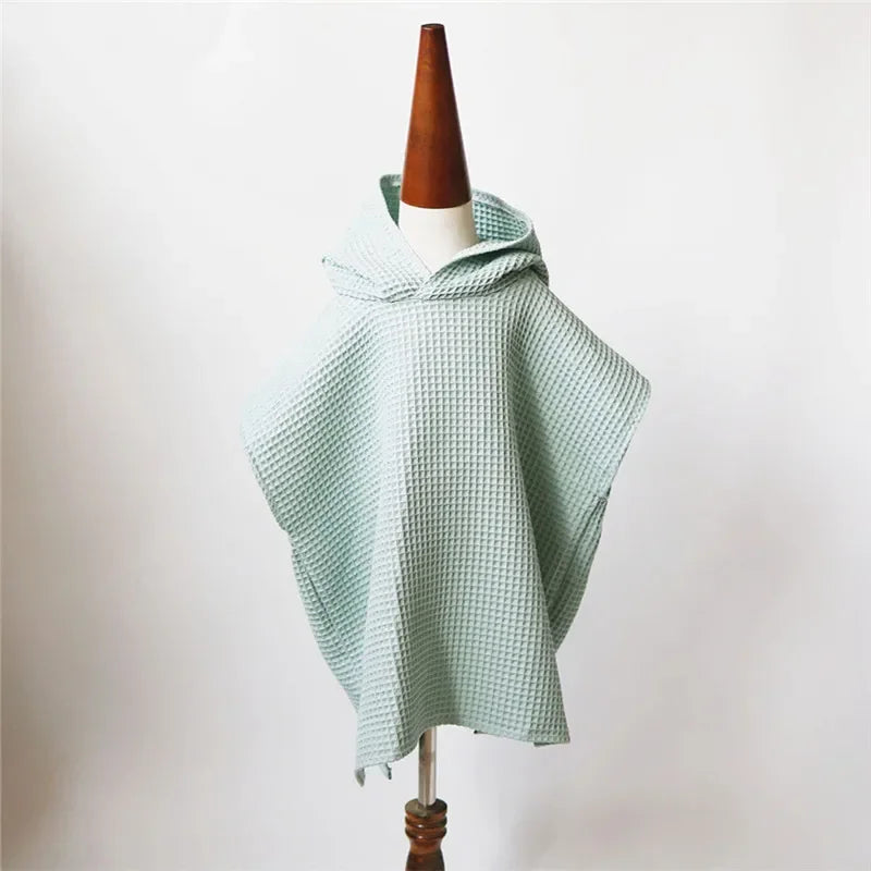 Baby Bath Cotton Waffle Hooded Towels