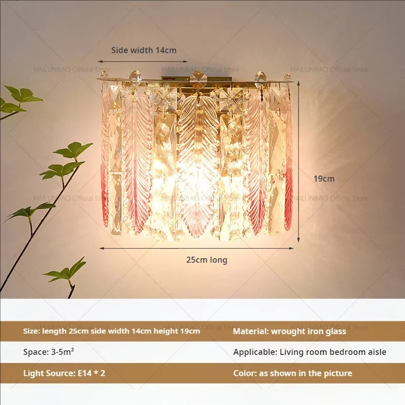 Crystal Glass Wall Lamp