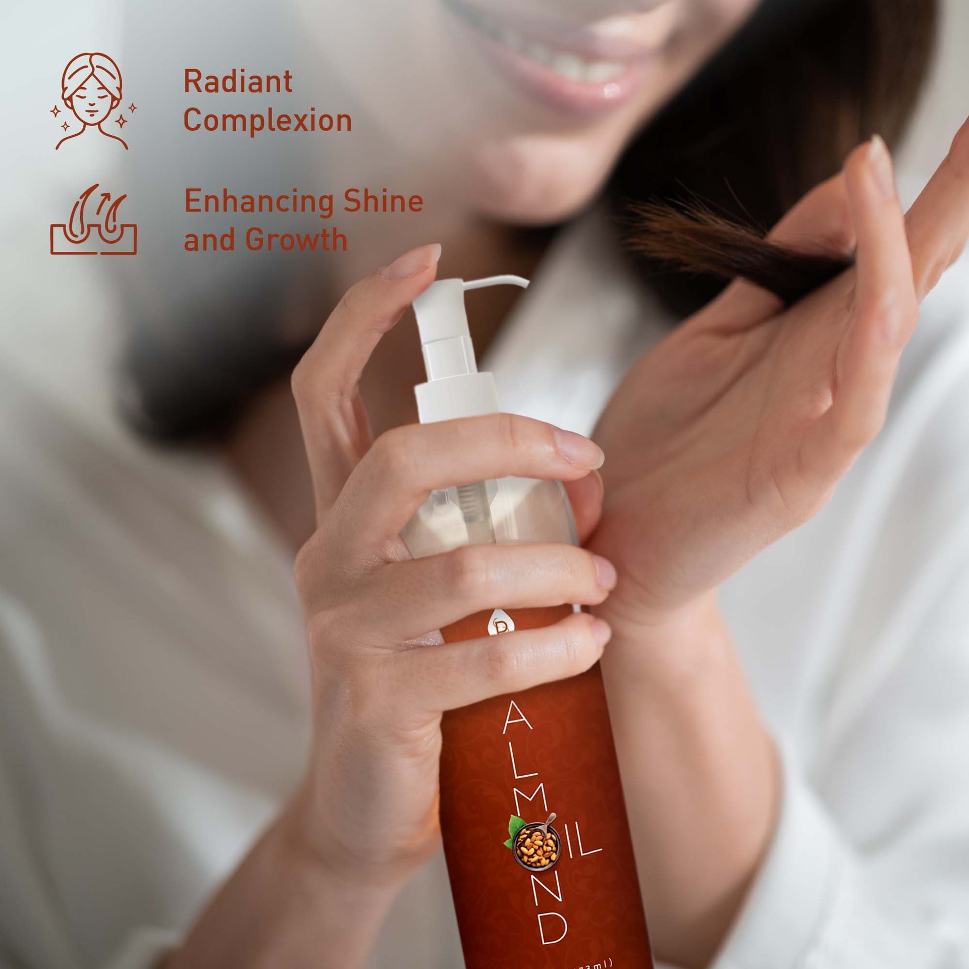 The Ultimate Hair & Skin Restoration Bundle: LED Therapy Brush, Castor Oil, Sweet Almond Oil, & Fractionated Coconut Oil