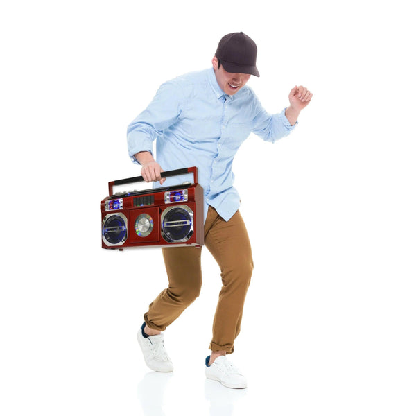 Studebaker 80's Retro Street Bluetooth Boombox with Radio, CD Player - Gifts for You 'n Me