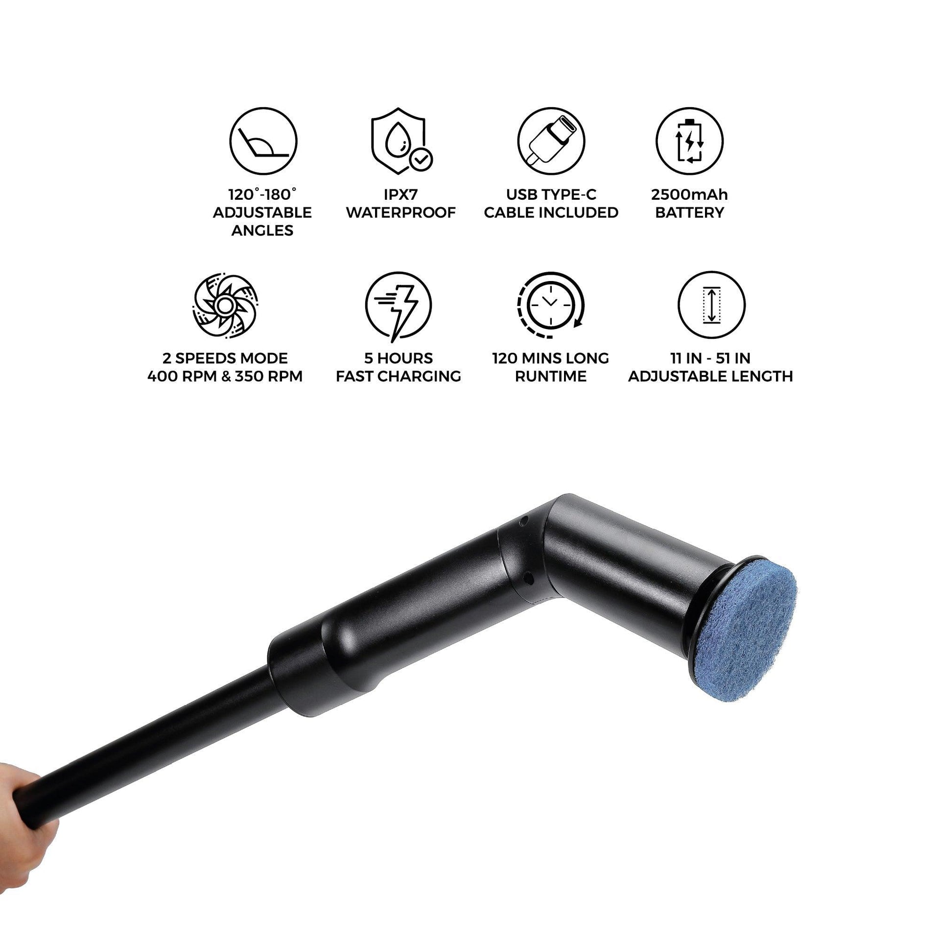 Rechargeable Electric Scalable Scrubber Brush – Reach New Heights in Cleaning Pursonic