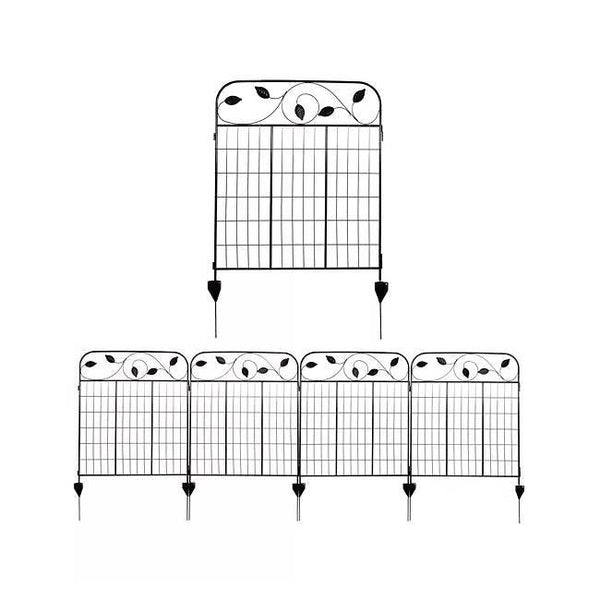4 Pack Steel Foldable Garden Fence Floral Staked Trellis Panel Animal Barrier