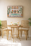 SET OF 2 - IRON AND SEAGRASS ARMCHAIR