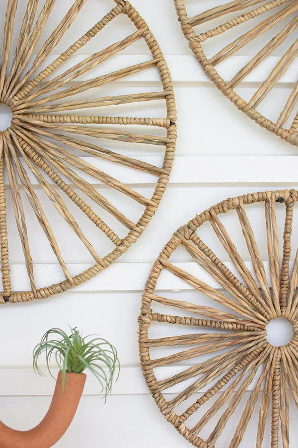 SET OF THREE SPOKED SEAGRASS WALL ART - Gifts for You 'n Me