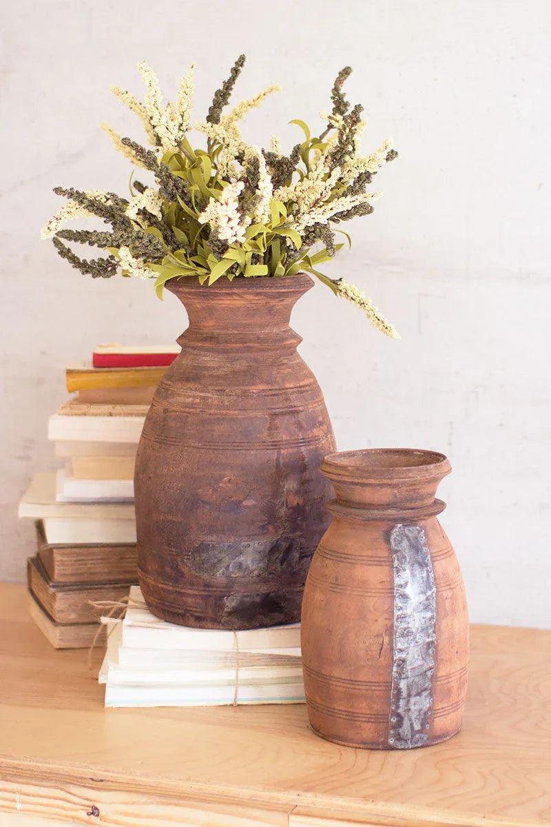 SET OF TWO MANGO WOOD URNS - Gifts for You 'n Me