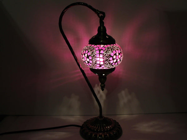 Hanging Swan Turkish Mosaic Table Lamp - ASL3