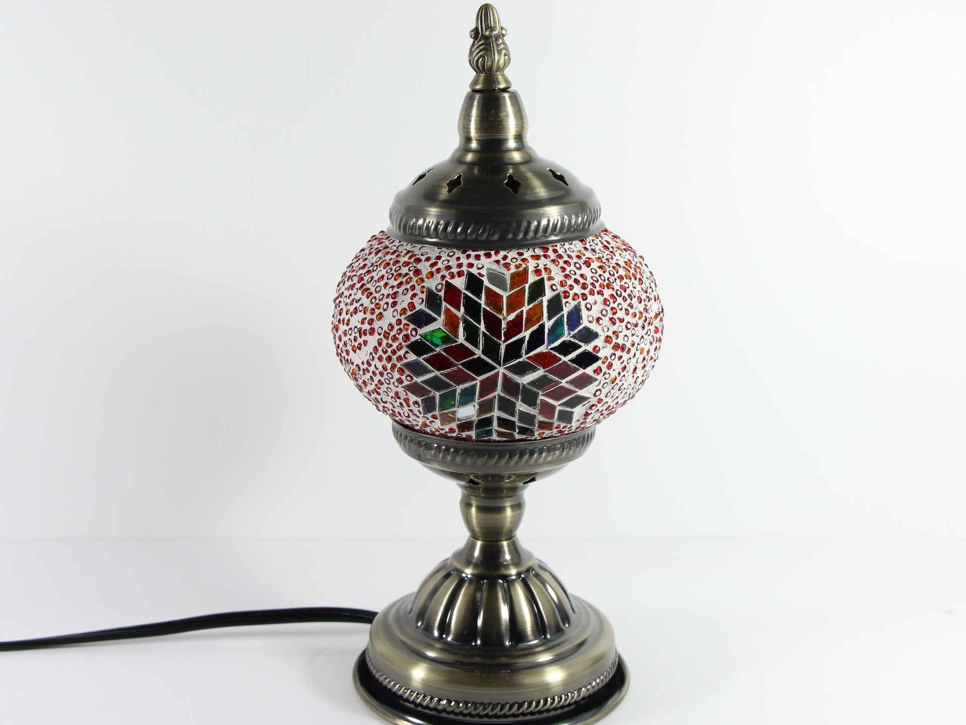 Turkish Mosaic Table Lamp with Bronze Finish - ACL7