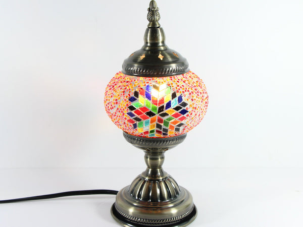 Turkish Mosaic Table Lamp with Bronze Finish - ACL7