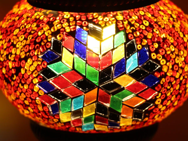 Turkish Mosaic Table Lamp with Bronze Finish - ACL7