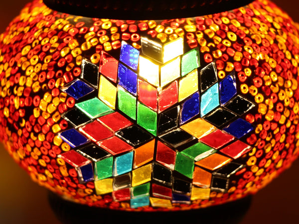 Turkish Mosaic Table Lamp with Bronze Finish - ACL7
