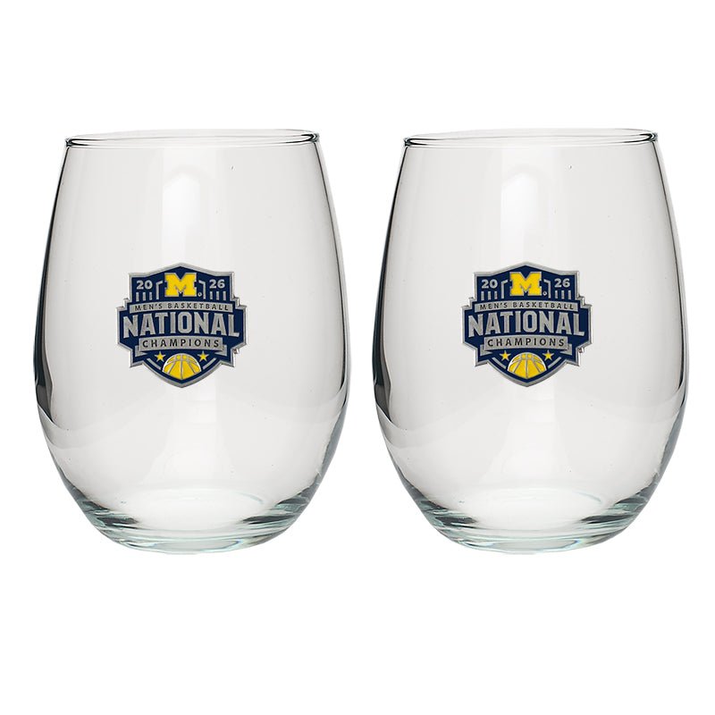 2026 Michigan Basketball Championship Stemless Goblets (Set of 2)
