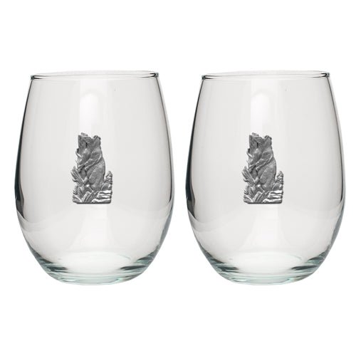 Black Bear Stemless Goblets (Set of 2)