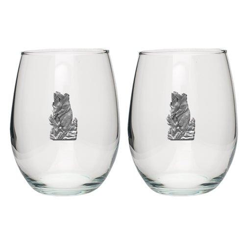Black Bear Stemless Goblets (Set of 2)