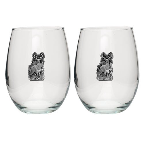 Whitetail Deer Stemless Goblets (Set of 2)
