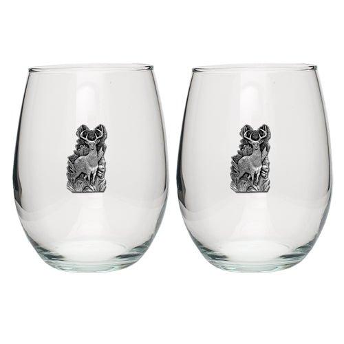 Whitetail Deer Stemless Goblets (Set of 2)