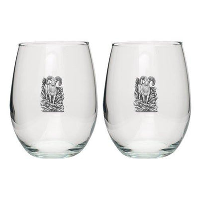 Bighorn Sheep Stemless Goblets (Set of 2)